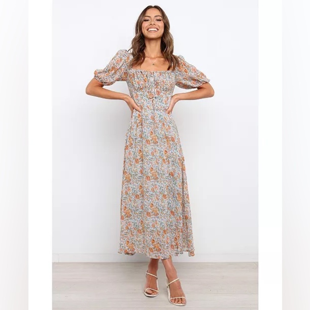 Petal & Pup Floral Puff Sleeve Maxi Dress